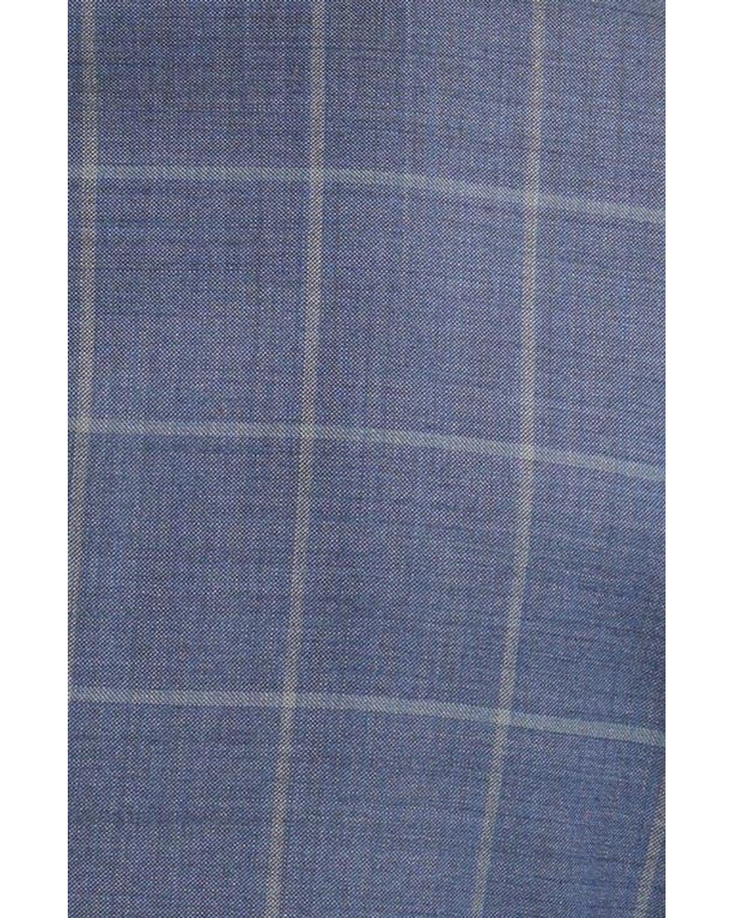 Daniel Hechter Blue Windowpane Check Wool Blazer for men