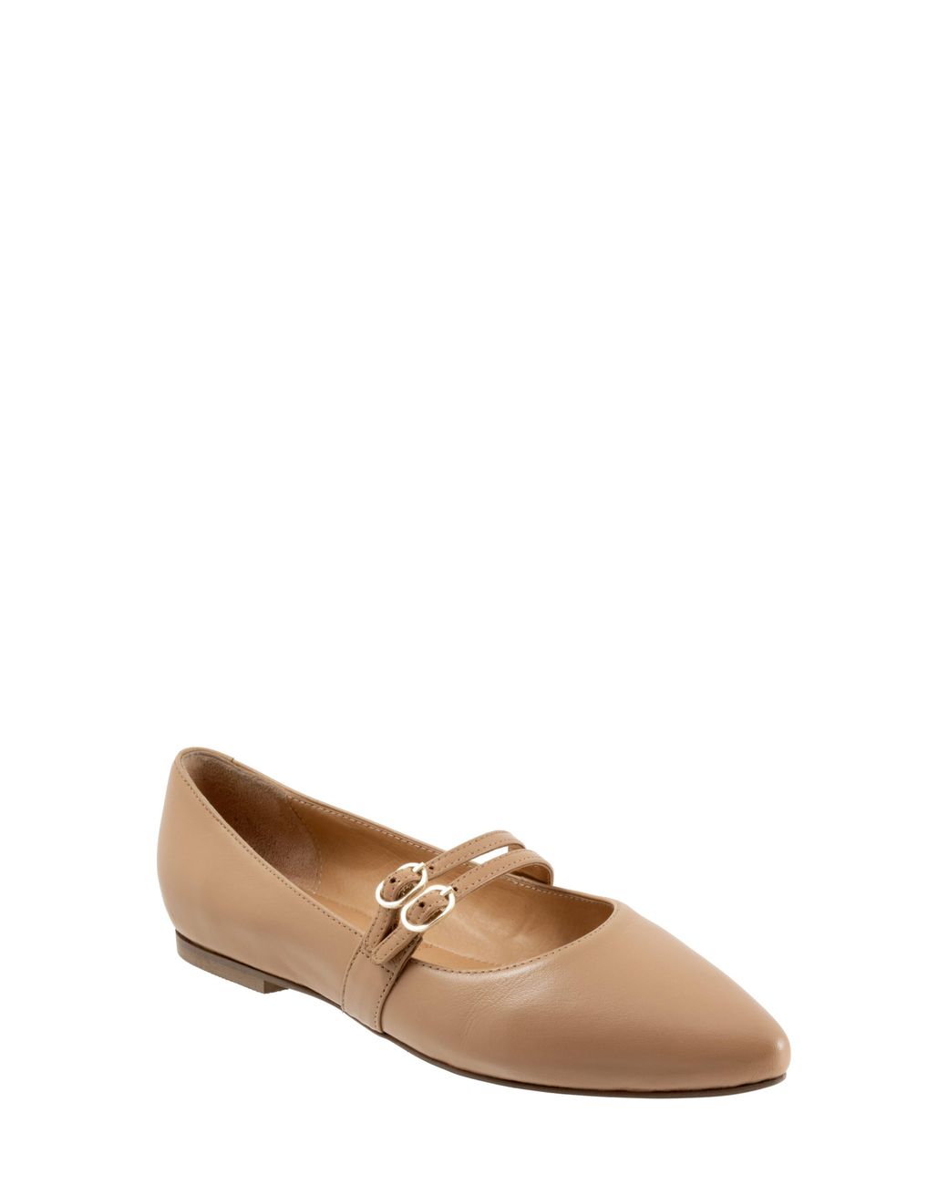 Trotters Brown Emerald Pointed Toe Mary Jane Flat