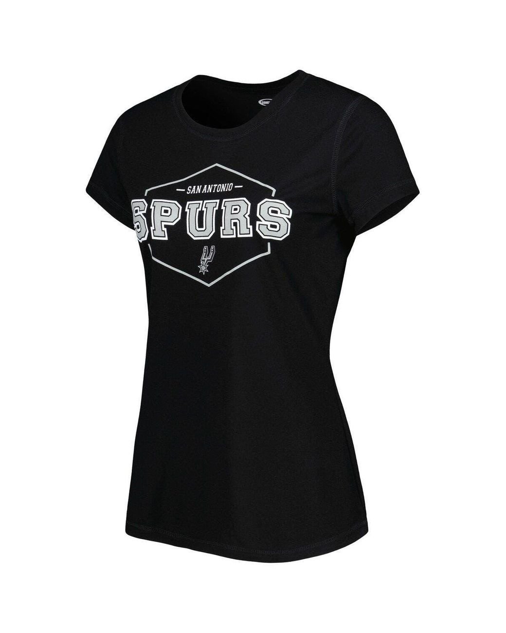Concepts Sport /gray San Antonio Spurs Badge T-shirt & Pajama Pants Sleep  Set At Nordstrom in Black