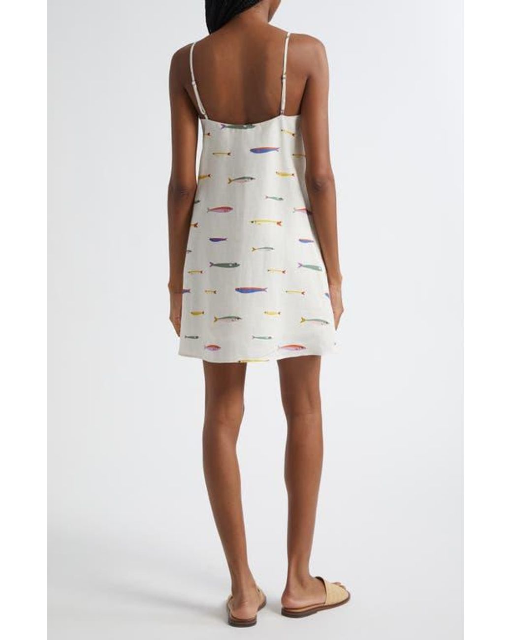 knee length dresses for ladies LAURA LINEN MINI DRESS main image 1