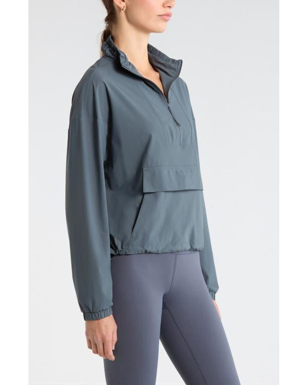 Zella Blue Transit Pullover Jacket