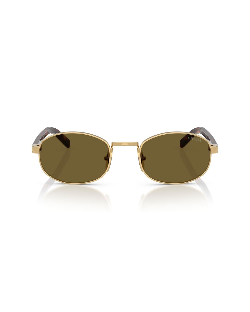 Prada Brown 52Mm Oval Sunglasses