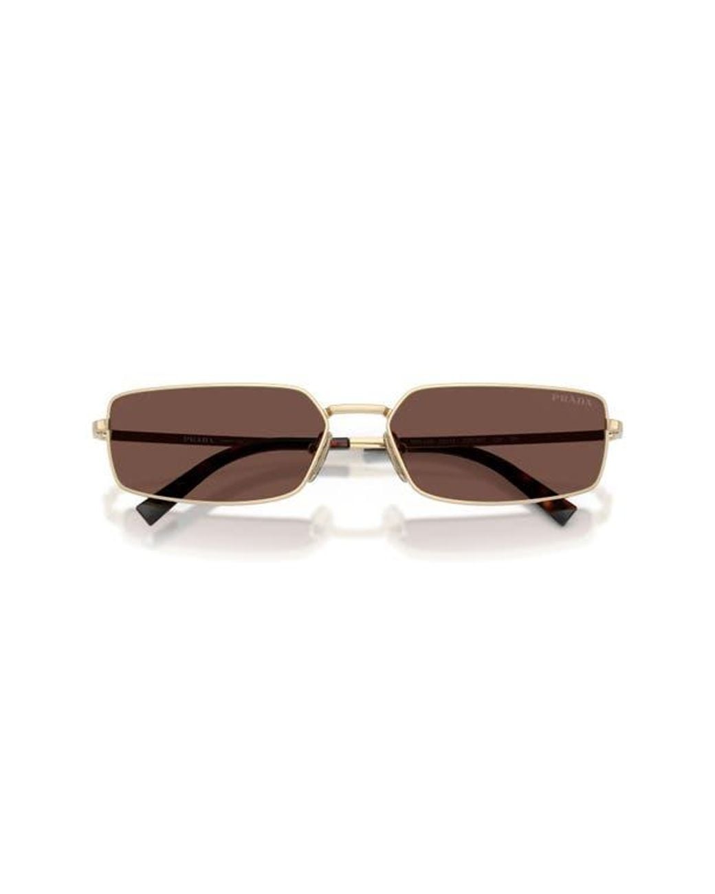 Prada Brown 59Mm Rectangular Sunglasses for men