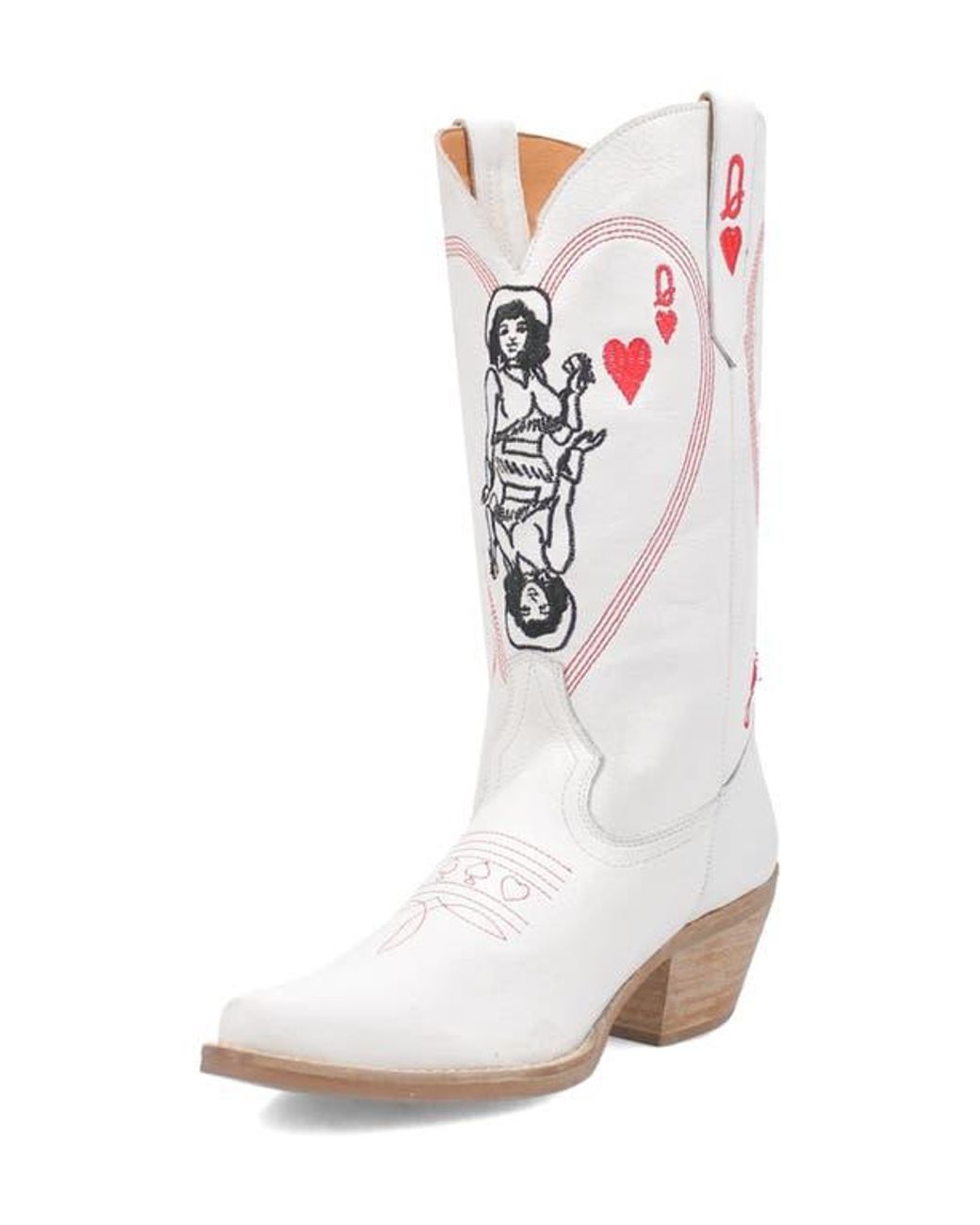 Dingo White Queen A Hearts Western Boot