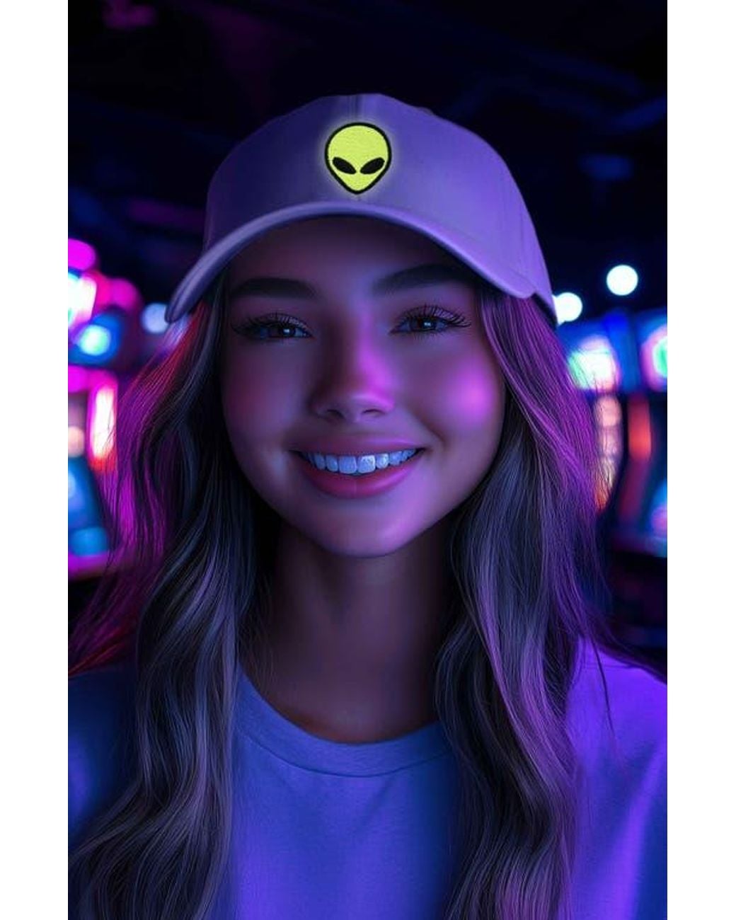 Alix Purple Alien Dad Cap for men