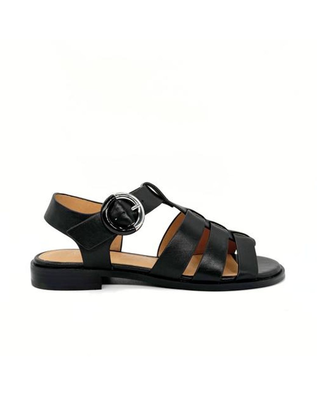 Amie Rafa Black Monaca Fisherman Sandals