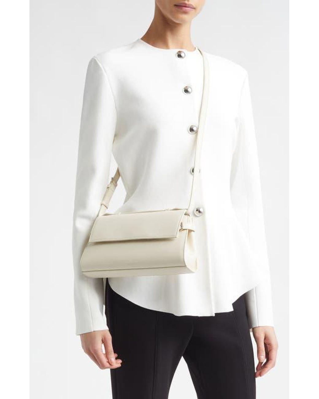 Proenza Schouler Natural Tate Leather Clutch