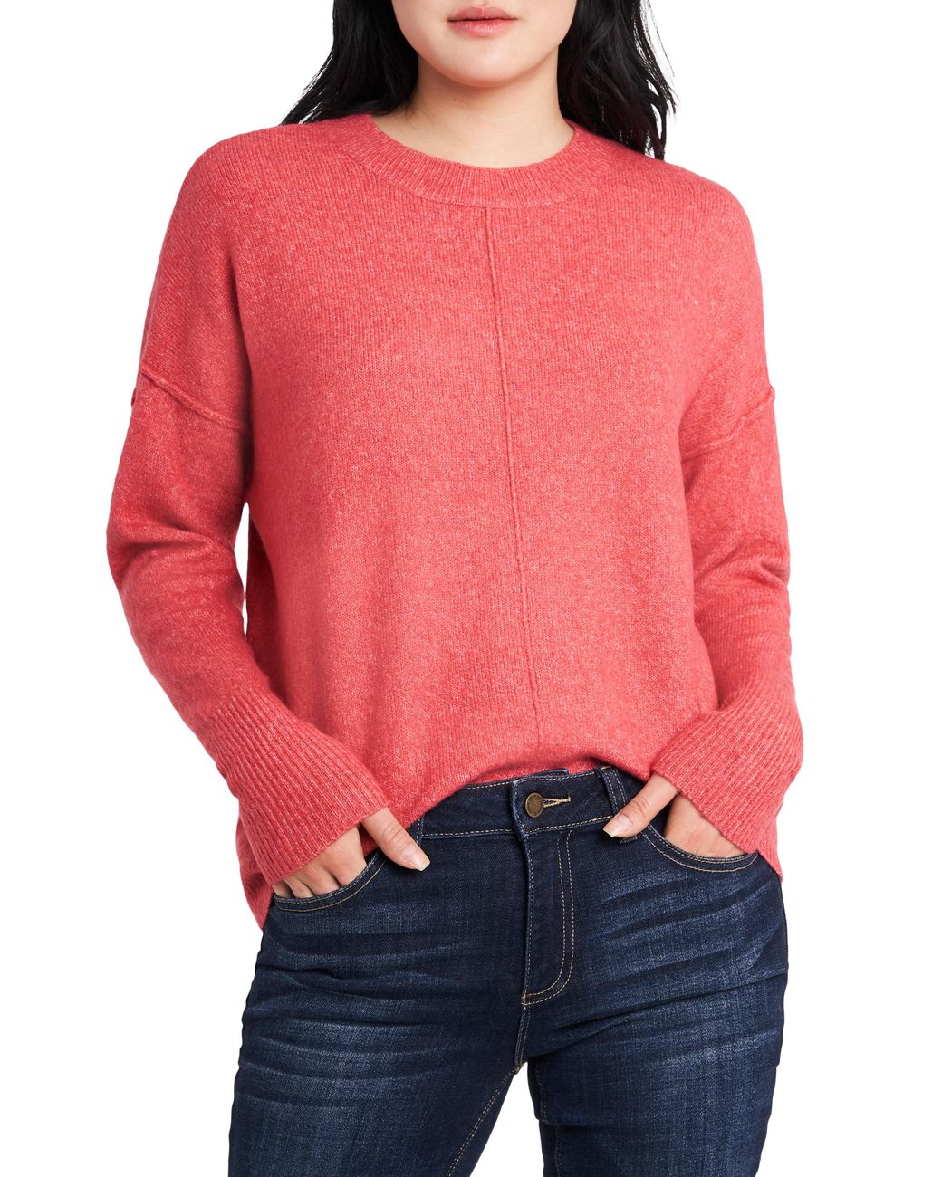 Vince Camuto Crewneck Sweater in Pink Lyst