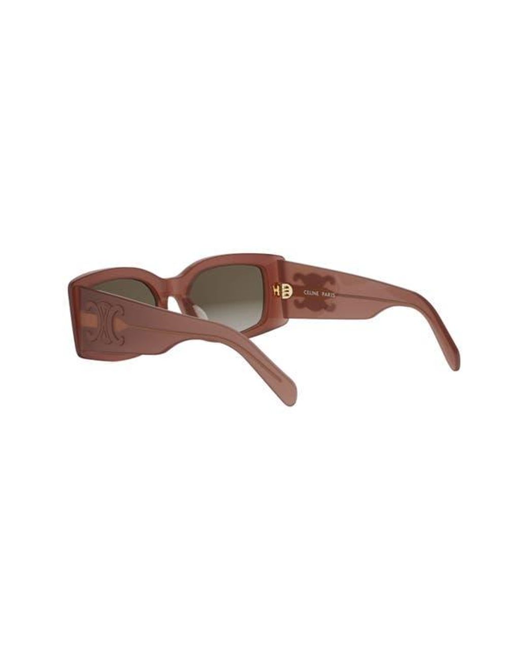 Céline Brown Maxi Triomphe 53Mm Gradient Rectangular Sunglasses
