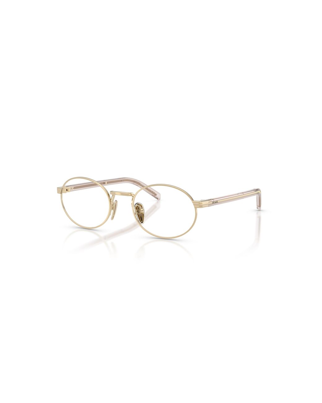 Prada Metallic 49Mm Oval Optical Glasses