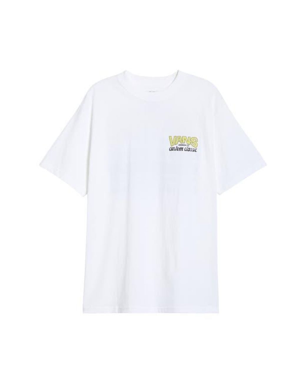 Vans White Shop Front Logo Cotton Graphic T-Shirt for men