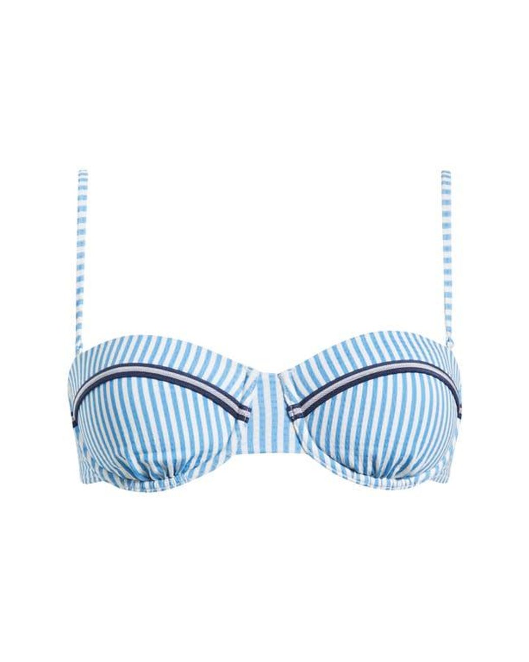 Solid & Striped Blue Juliette Bikini Top