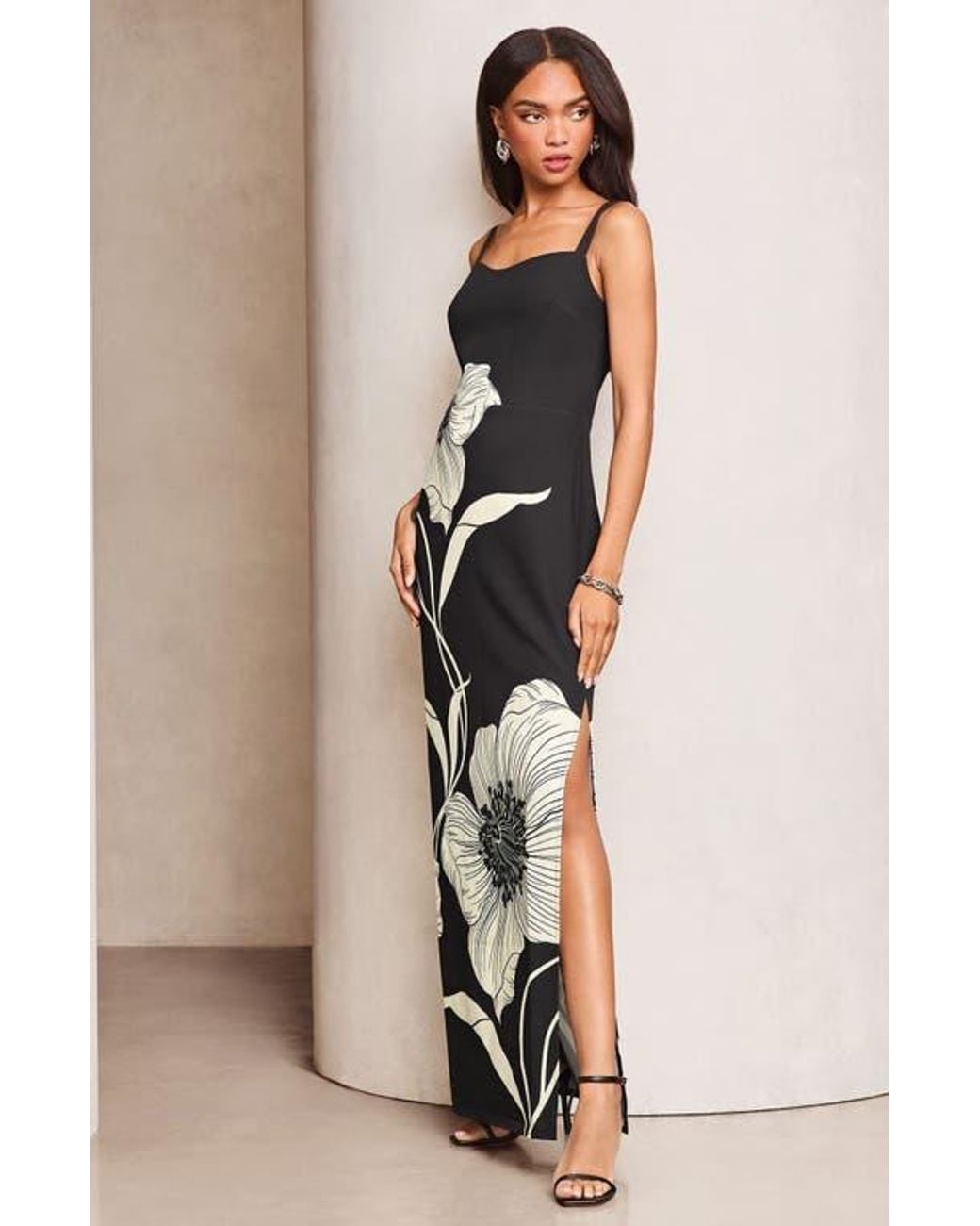 chinese dress ladies Harbor Strapless Flower Sequin Maxi Dress