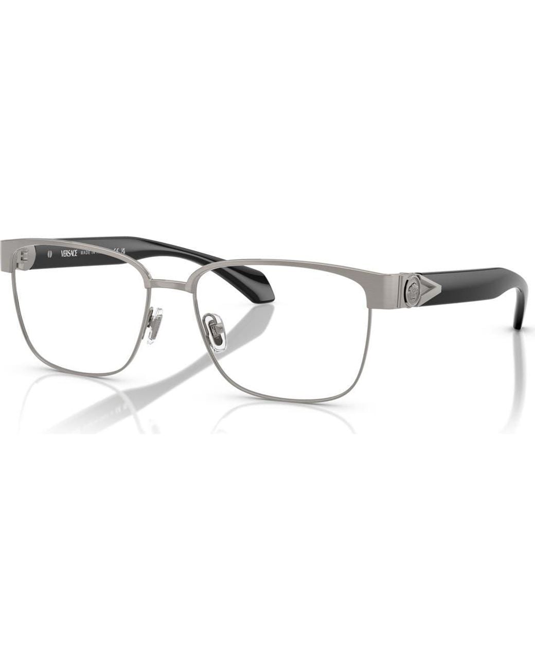 Versace Metallic 57Mm Square Optical Glasses for men