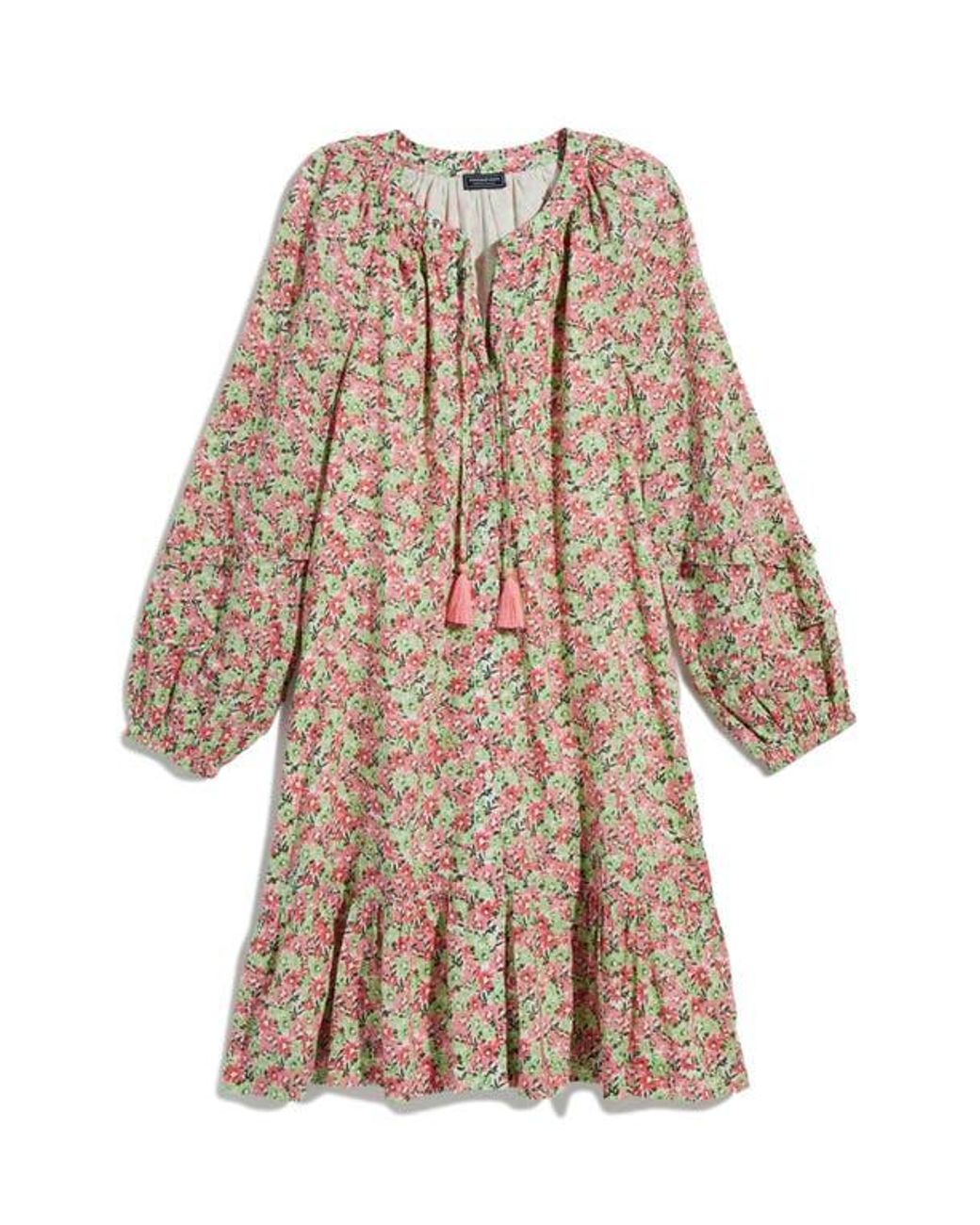 green emerald velvet dress Vineyard Vines Long Sleeve Lace Hem Dress