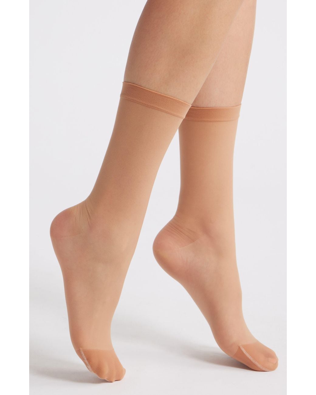 Item M6 Natural Invisible Crew Socks