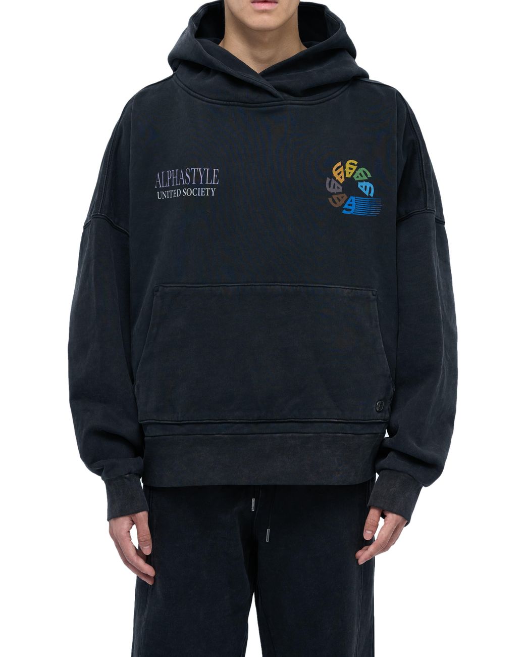 Alpha Style Blue United Hood for men