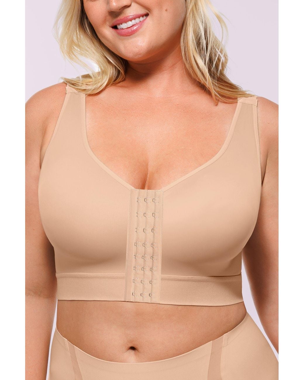 Shapellx Natural Airslim Unlined Wireless Back Support Bra