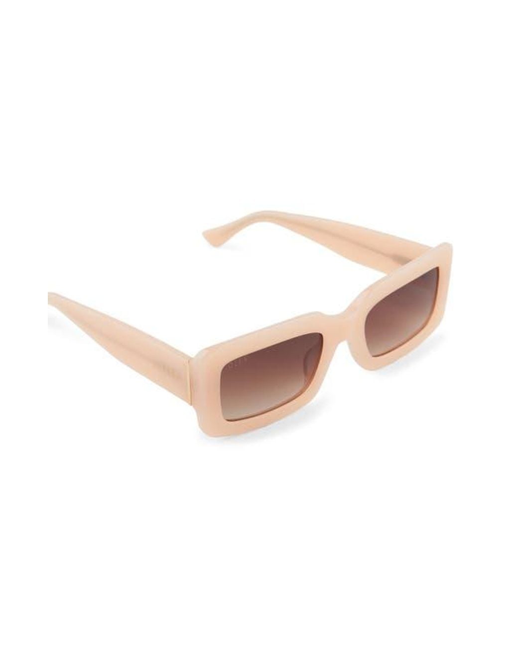 DIFF Pink Indy 51Mm Gradient Rectangular Sunglasses