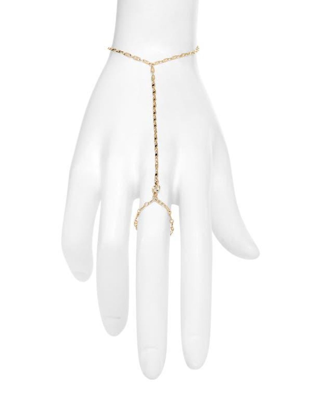 Hand Under Chain Child Of Wild Golden Light Hand Chain in White | Lyst