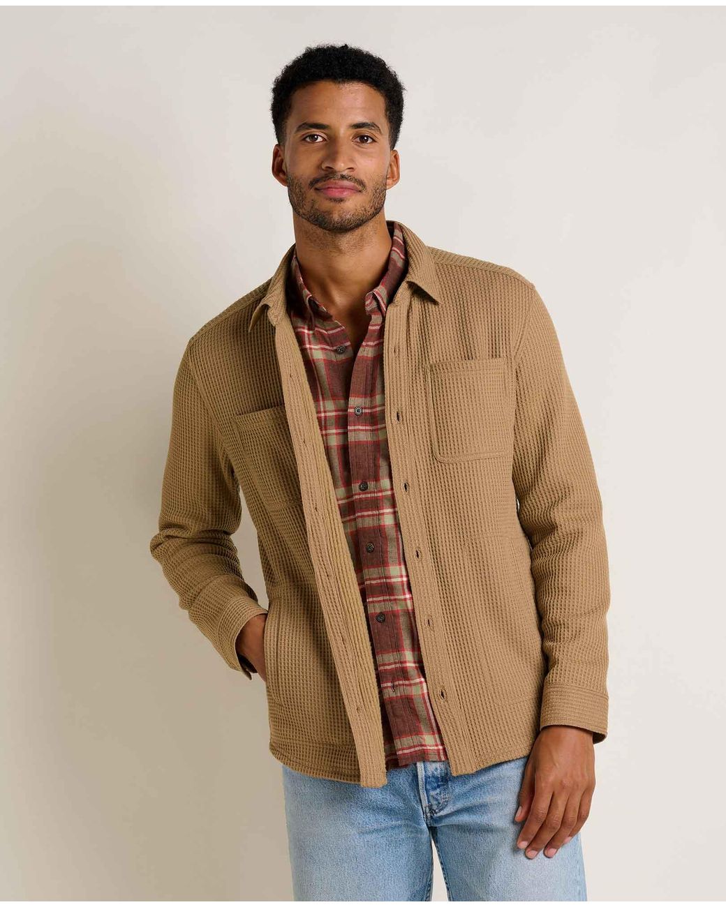 Toad & Co. Natural Bitterroot Long Sleeve Shirt Jacket for men