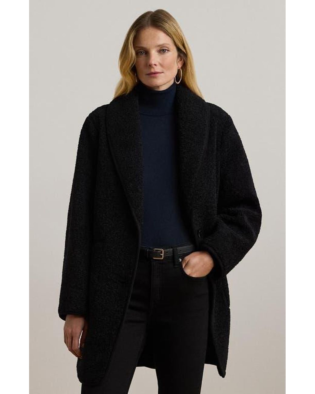 ジャケット・アウター LOUREN big shawl collar double coat louren big shawl coller double coat