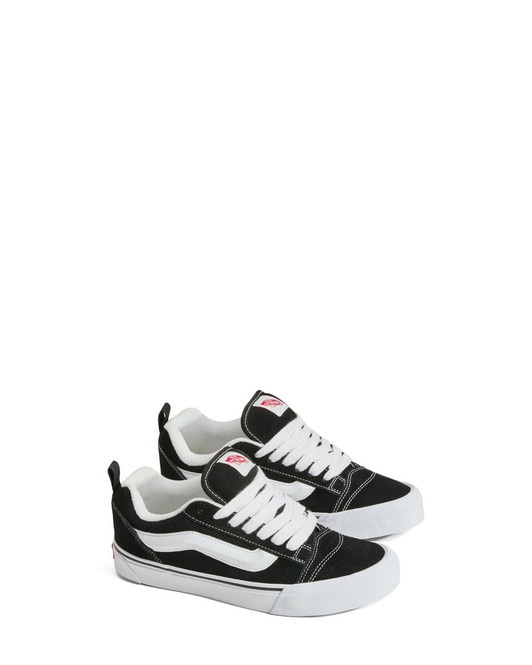 Vans White Knu Skool Suede Low Top Sneaker