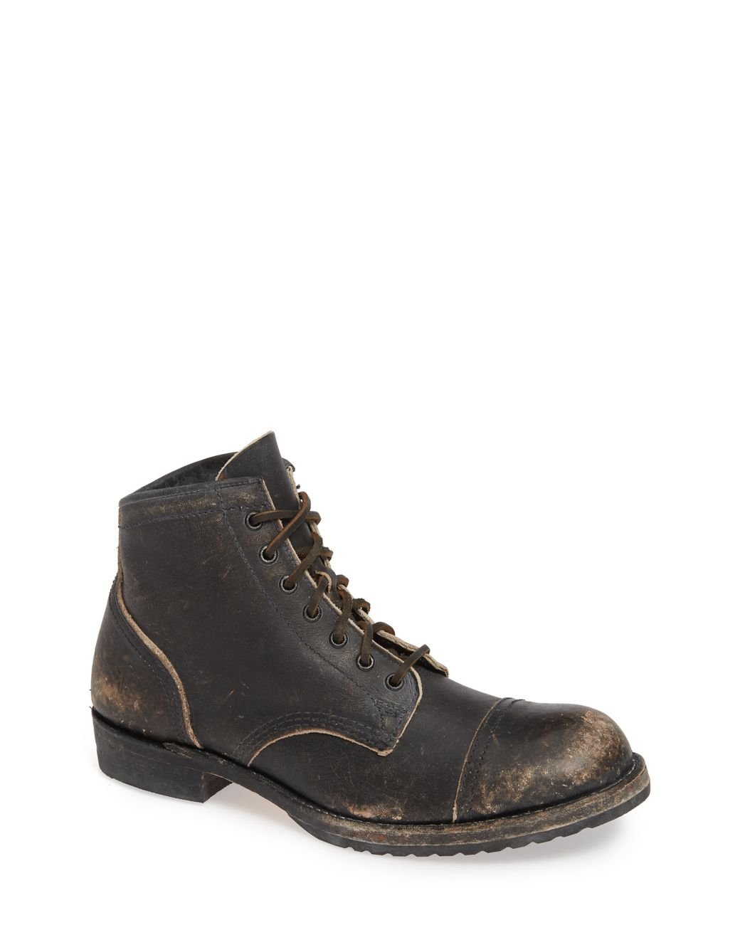 Frye Logan Cap Toe Boot in Black for Men Lyst