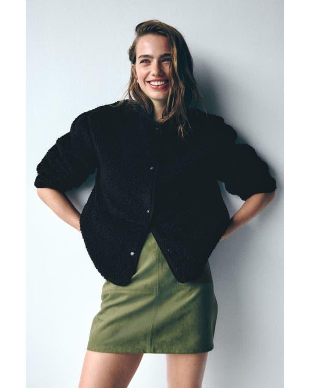 H&M Black Teddy Jacket