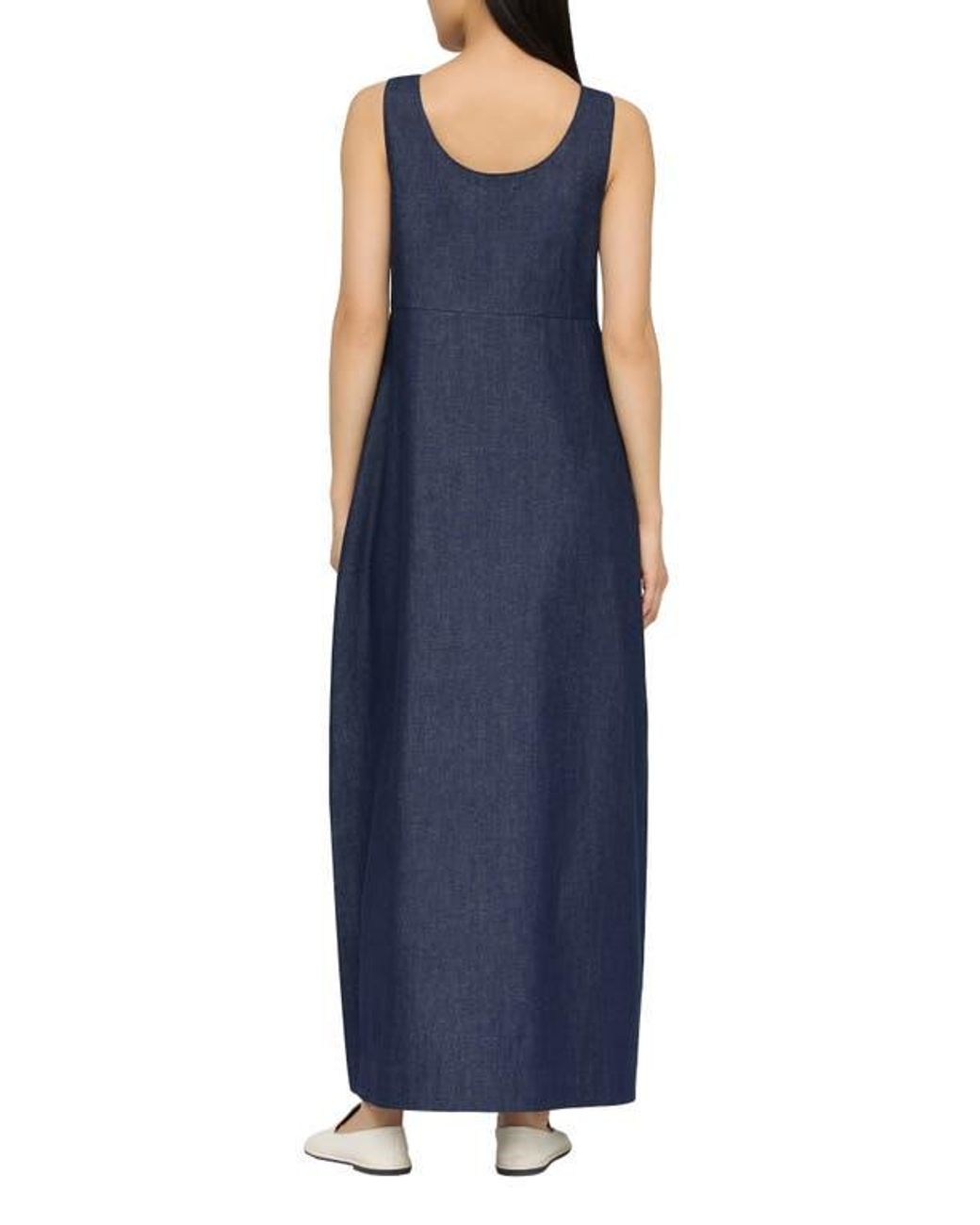 lafayette 148 denim dress Lafayette 148 New York Long Sleeve Denim Popover Dress - Stonewash Blue