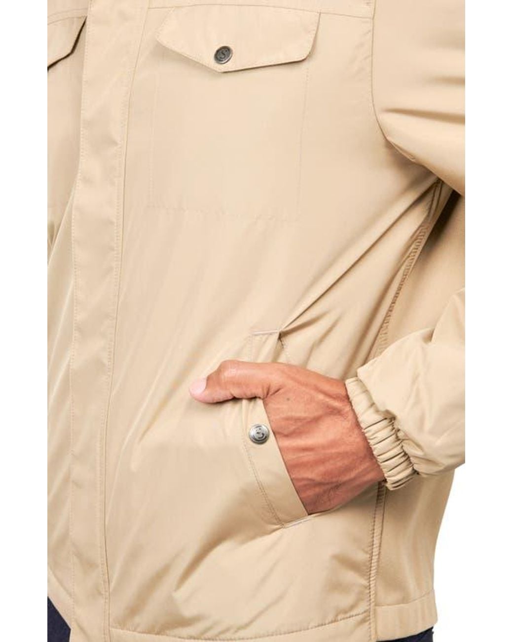 Con.struct Natural Slim Fit Solid Hybrid Field Jacket for men