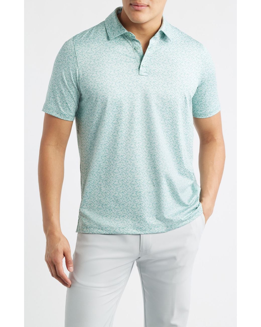 Johnston & Murphy Blue Xc+ Ace Performance Golf Polo for men