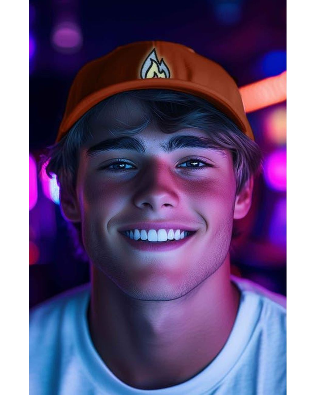 Alix Orange Fire Dad Hat for men