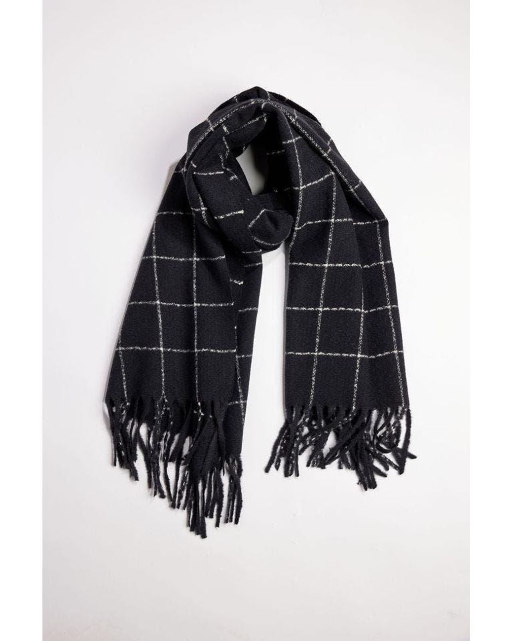Hat Attack Black Windowpane Muffler