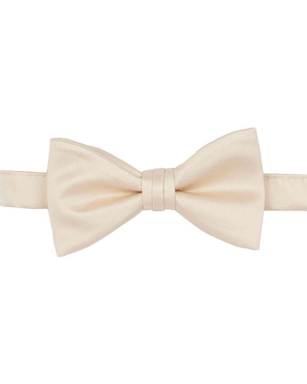 Brooklyn Brigade Natural Solid Satin Pre-Tied Bow Tie for men