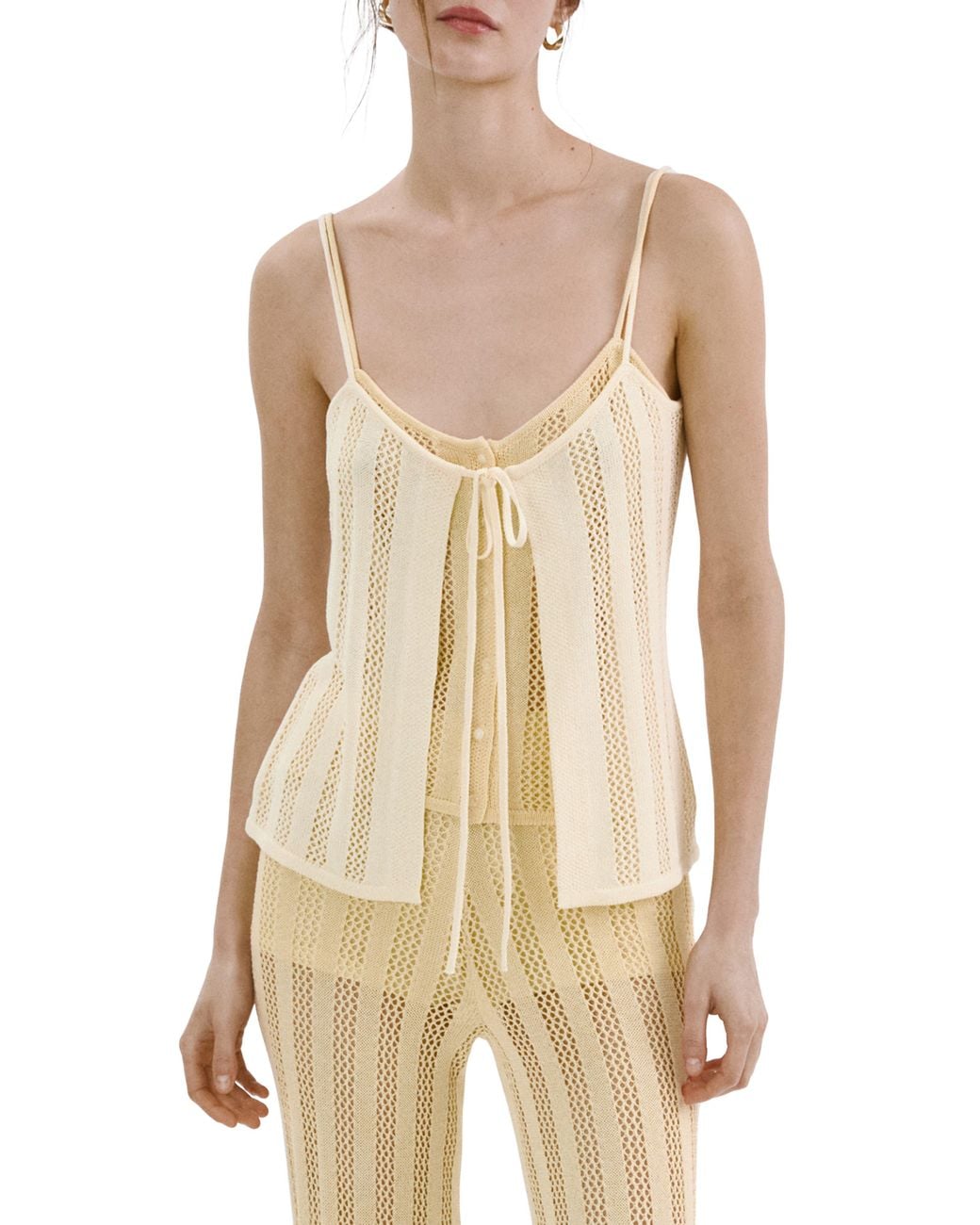 Mango Natural Layered Knit Camisole