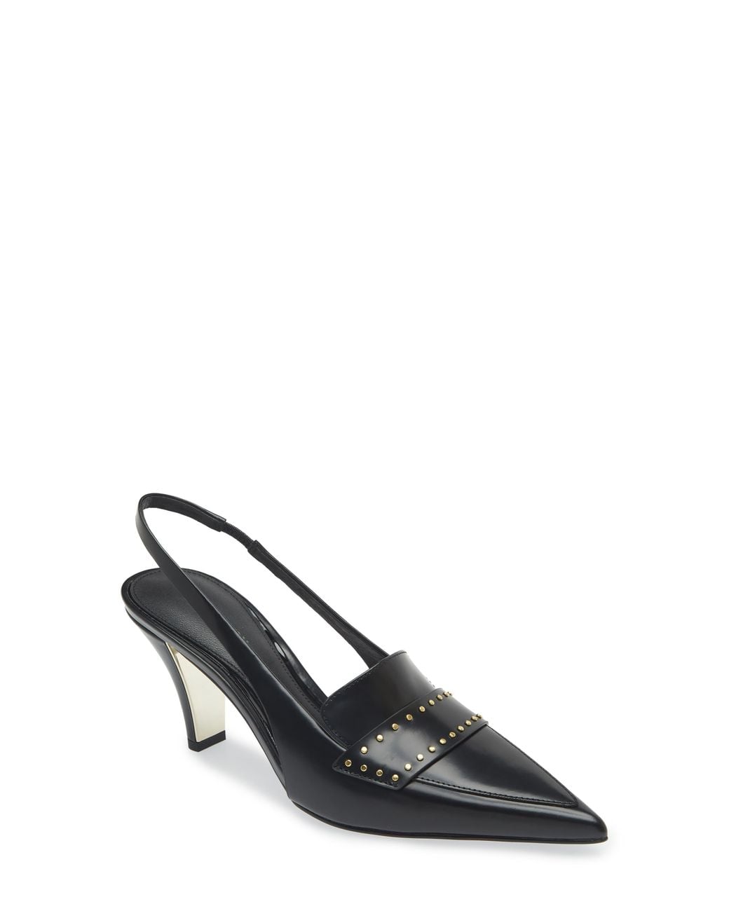 Rebecca Minkoff Black Paris Stud Slingback Pointed Toe Pump