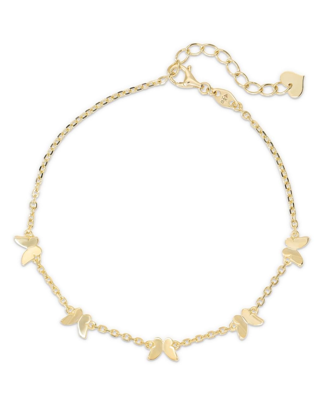 DEVATA Metallic Butterfly Chain Bracelet