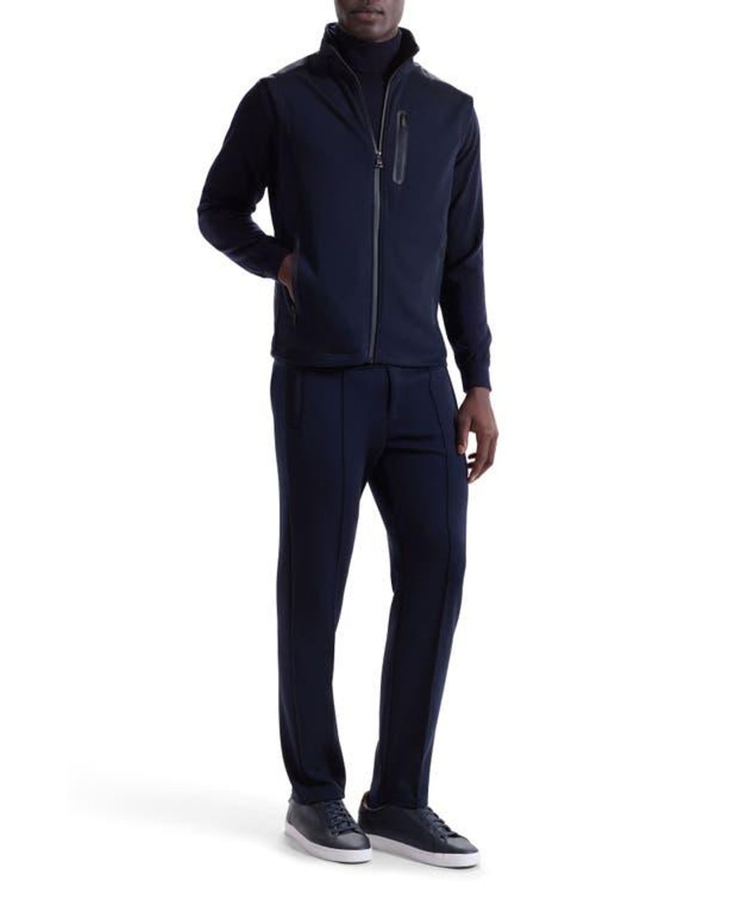 Bugatchi Blue Soft Touch Performance Knit Vest for men