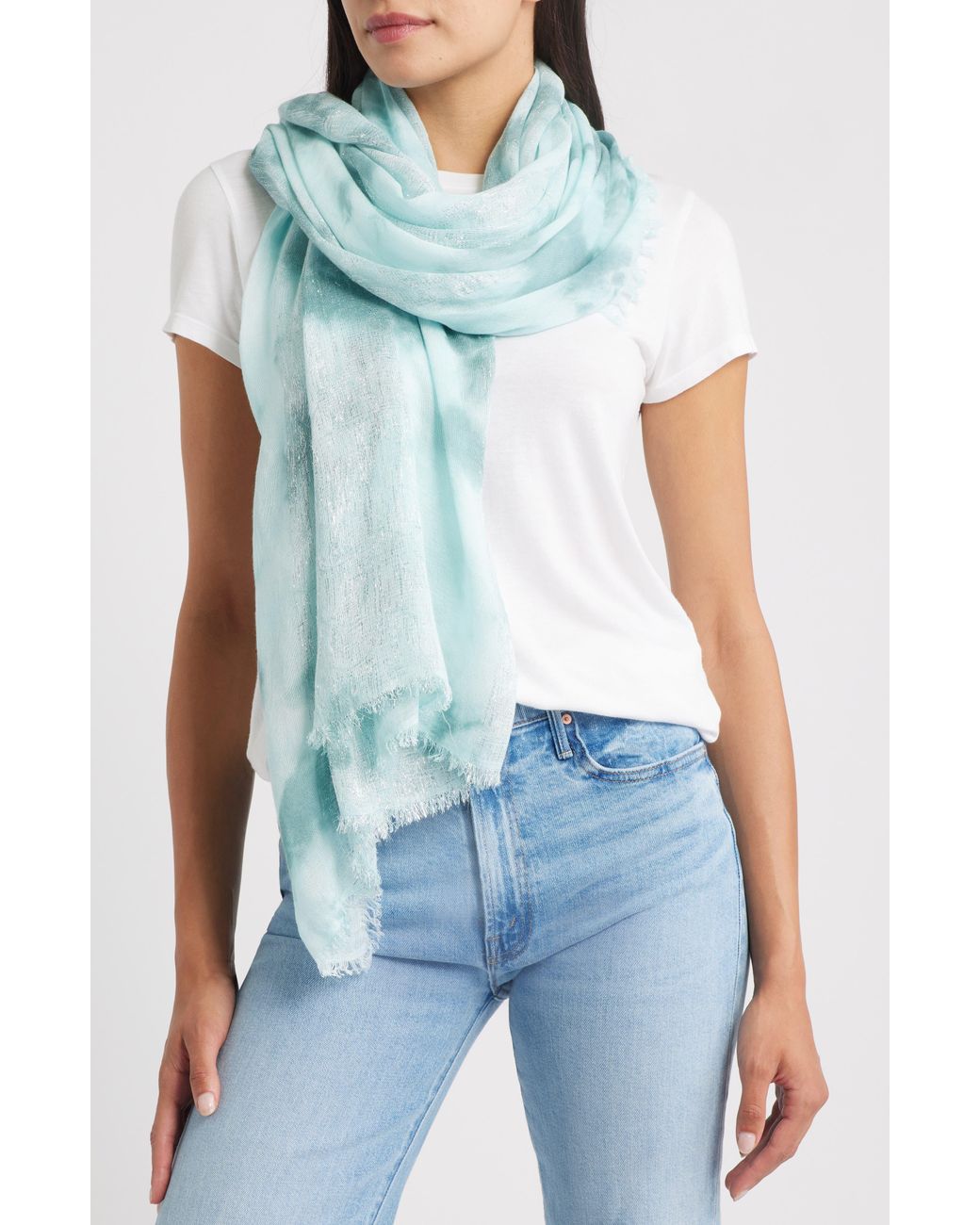 Tasha Blue Print Scarf