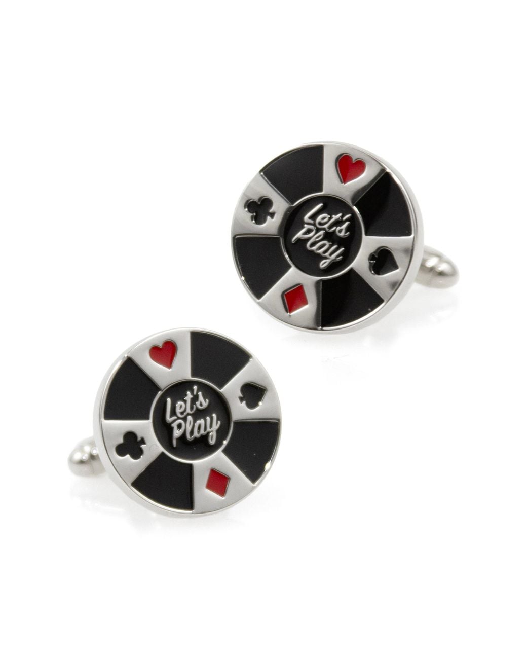 Cufflinks Inc. Black Poker Chip Cuff Links for men