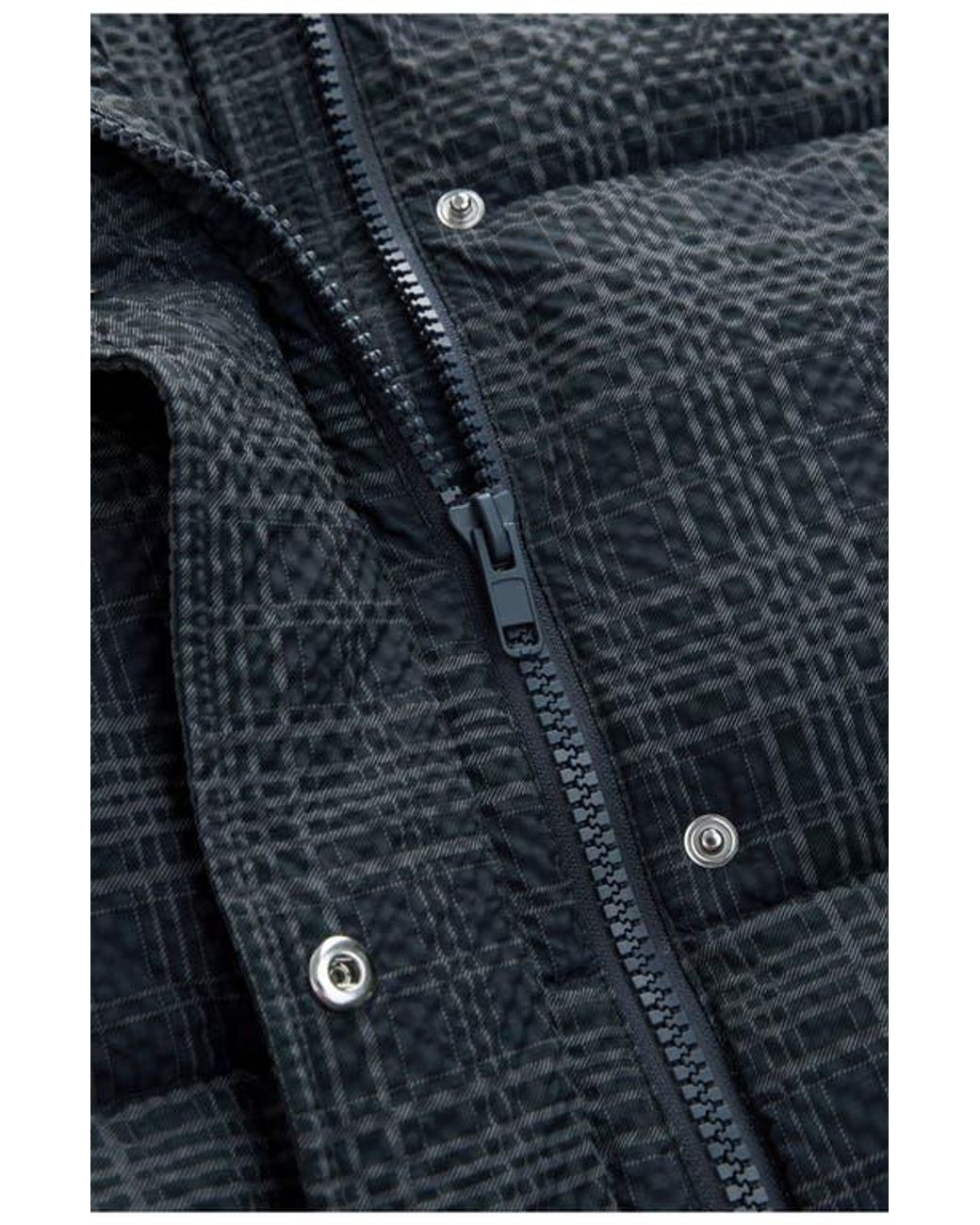 Next Blue Check Puffer Jacket