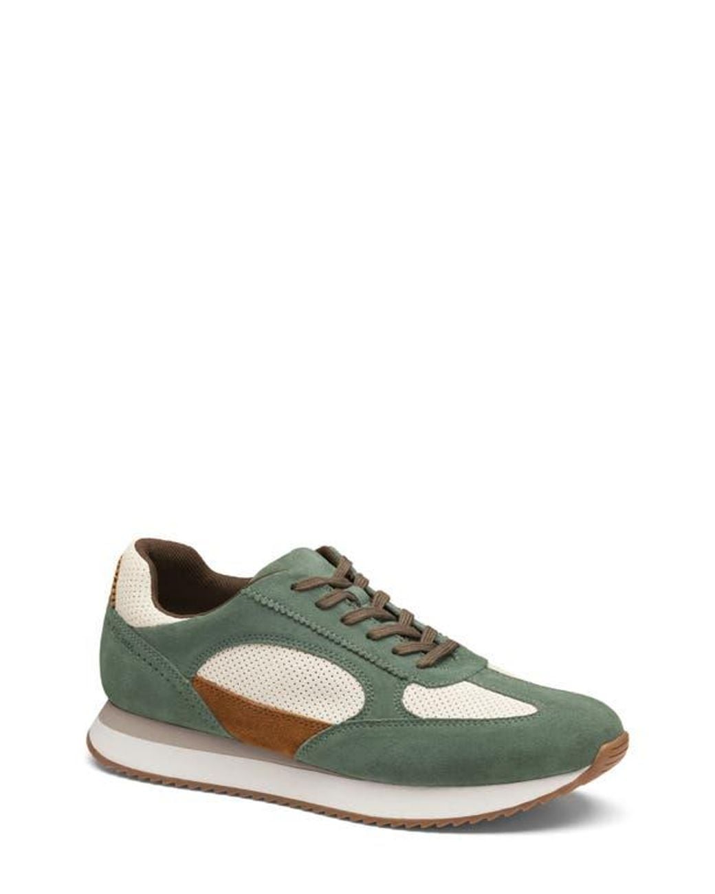 Johnston & Murphy Green Chase Perforated Sneaker for men