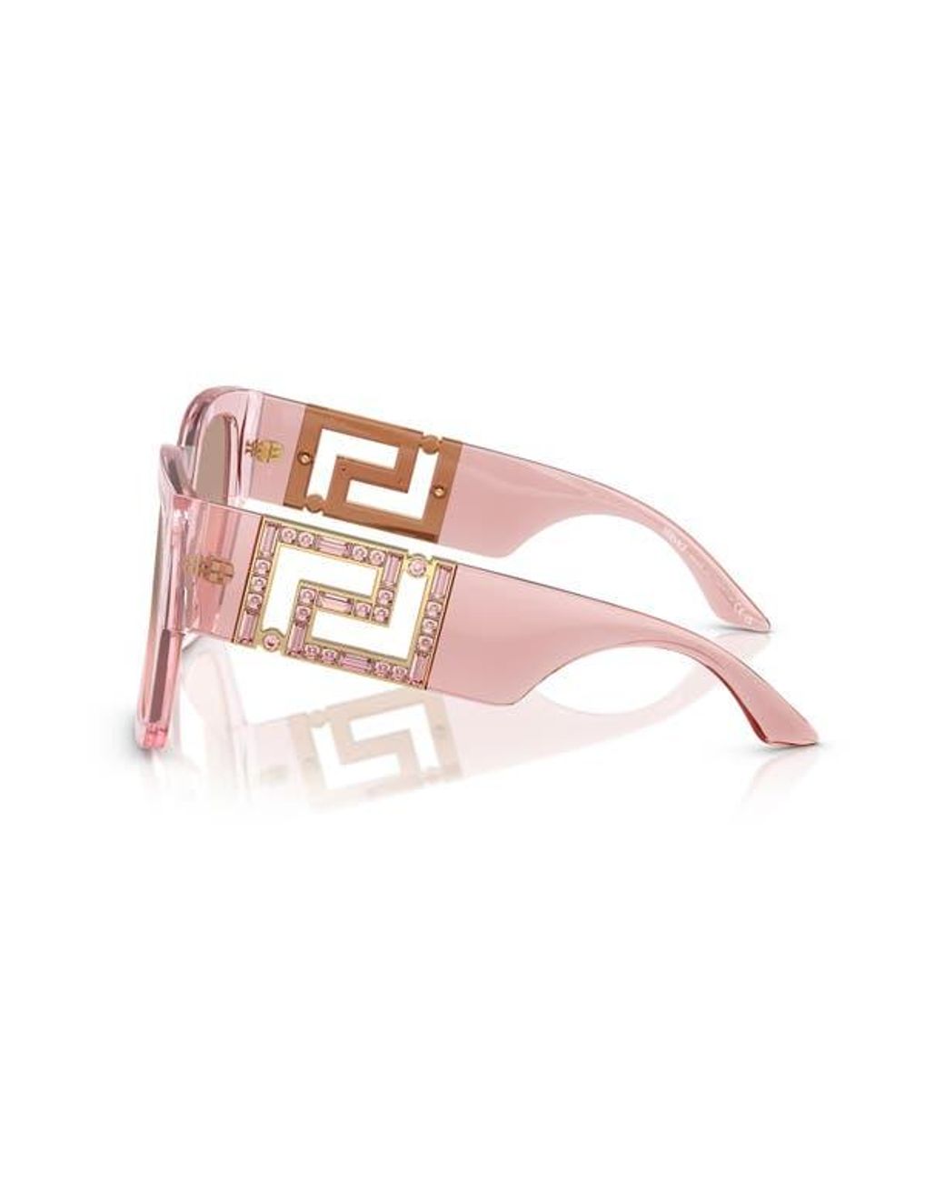 Versace Pink 59Mm Rectangular Sunglasses
