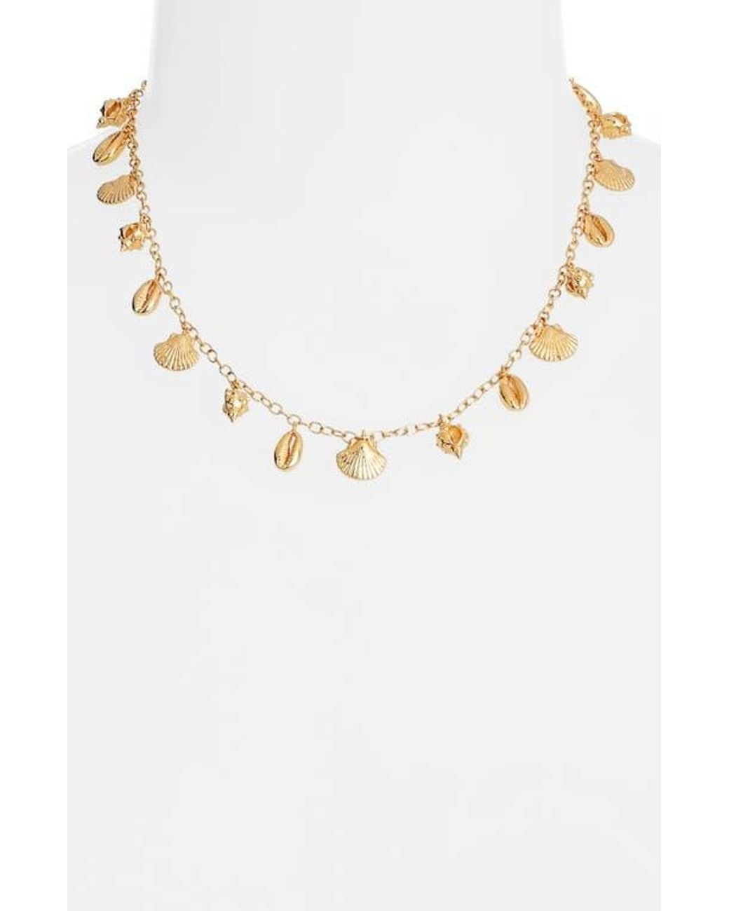 Nest Metallic Tiny Shells Charm Necklace