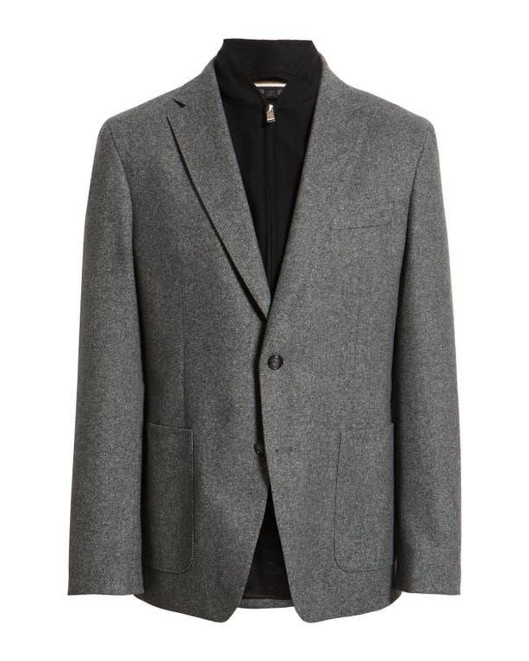 Bib Jacket BOSS Hutson Slim Fit Wool Blend Bib Jacket in Black for Men | Lyst