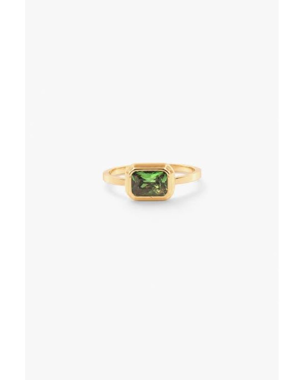 Meideya Multicolor Square Emerald Ring