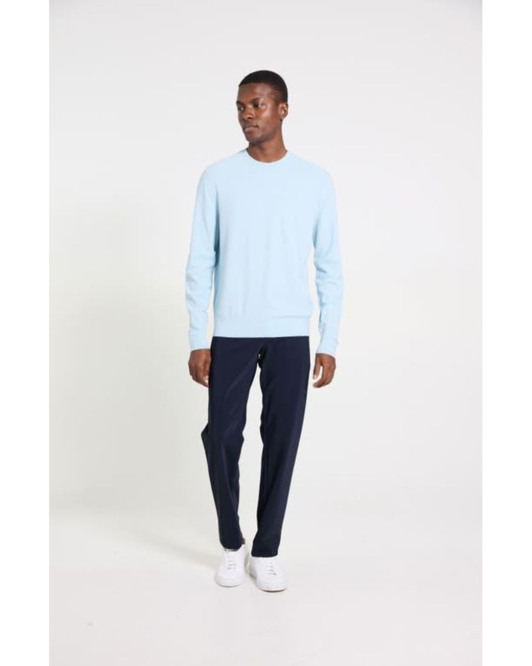Theory Blue Riland Crewneck Sweater for men