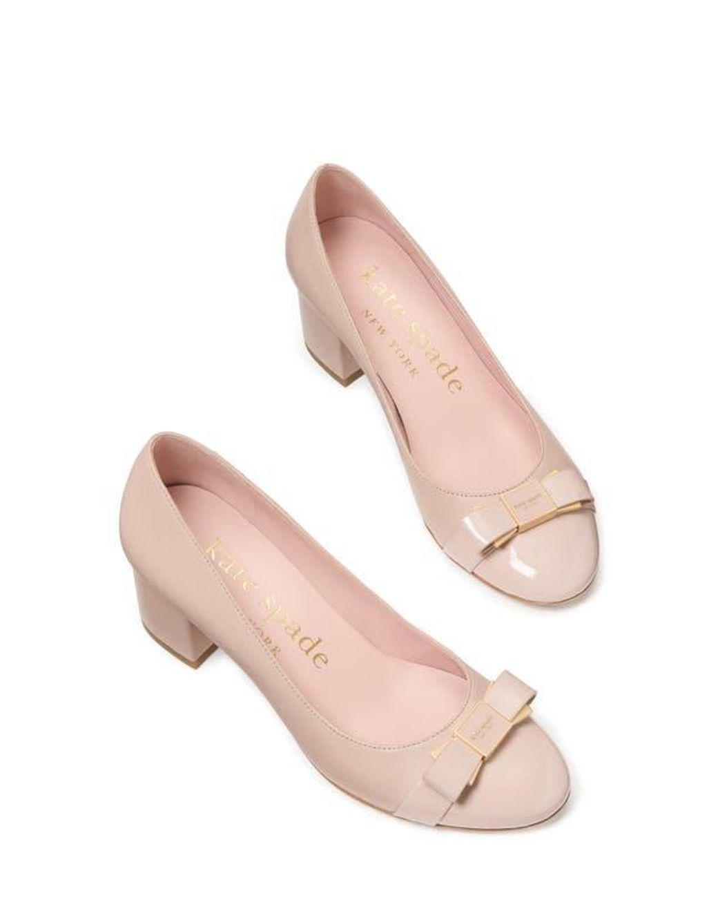 【Kate Spade】Bowdie キャップトゥ パンプス Kate Spade Bowdie Cap Toe Pump in Pink | Lyst