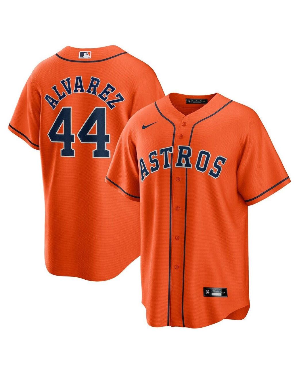 Nike Yordan Álvarez Orange Houston Astros Alternate Replica Player
